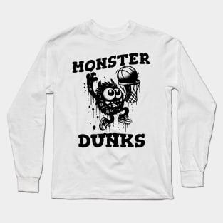 Monster Dunks! 🏀 Funny Basketball Monster Long Sleeve T-Shirt